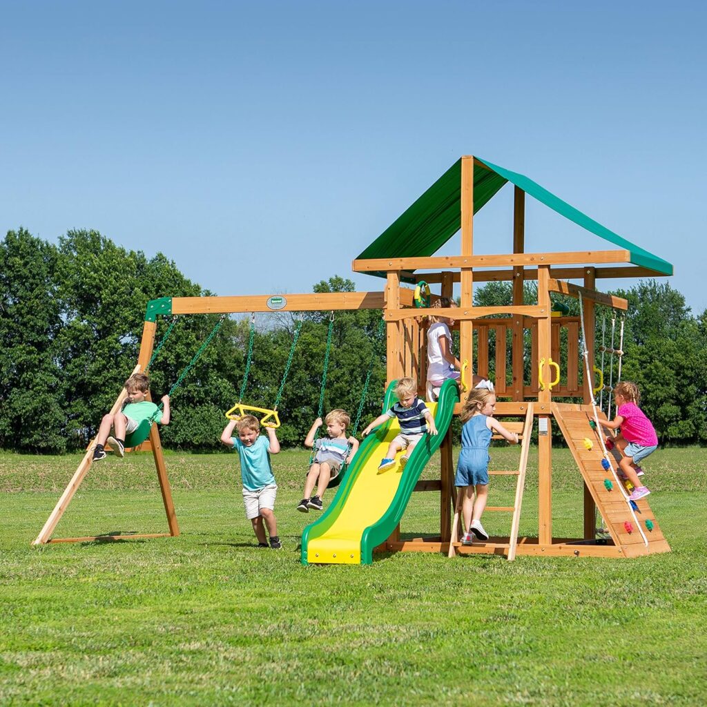 best outdoor swing set for active kids